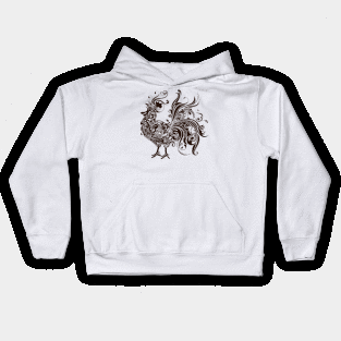 Abstract Rooster Silhouette Kids Hoodie